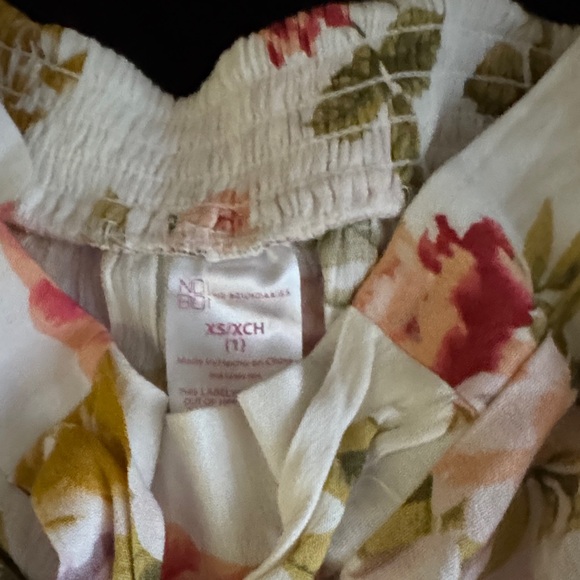 Floral Two-Piece Set orange green and purple Roses pants come slit on the sides - Picture 3 of 7